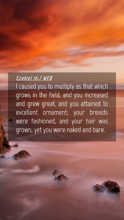 Picture 04 - Ezekiel 16:7 WEB Mobile Phone Wallpaper - I caused you to multiply as that which grows in - Mobile Bible Verse Wallpaper