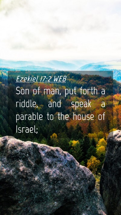 Picture 04 - Ezekiel 17:2 WEB Mobile Phone Wallpaper - Son of man, put forth a riddle, and speak a - Mobile Bible Verse Wallpaper