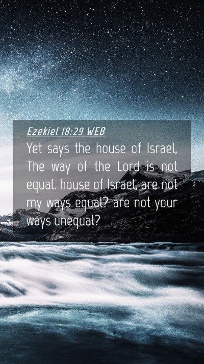 Picture 04 - Ezekiel 18:29 WEB Mobile Phone Wallpaper - Yet says the house of Israel, The way of the Lord - Mobile Bible Verse Wallpaper