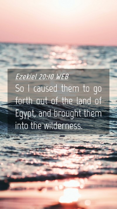 Picture 04 - Ezekiel 20:10 WEB Mobile Phone Wallpaper - So I caused them to go forth out of the land of - Mobile Bible Verse Wallpaper