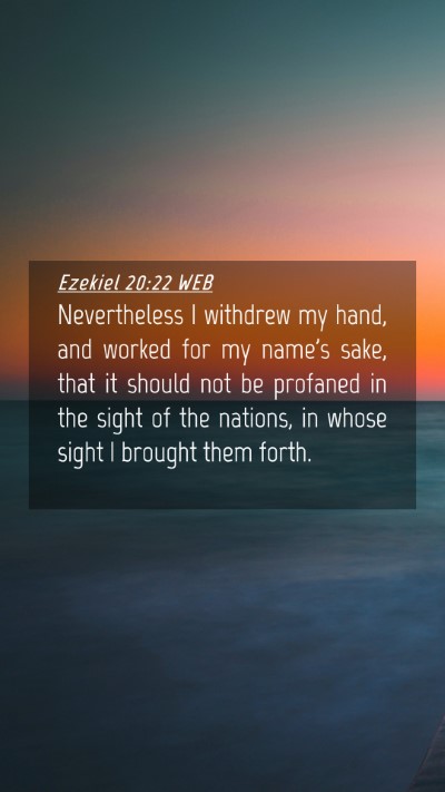Picture 04 - Ezekiel 20:22 WEB Mobile Phone Wallpaper - Nevertheless I withdrew my hand, and worked for - Mobile Bible Verse Wallpaper