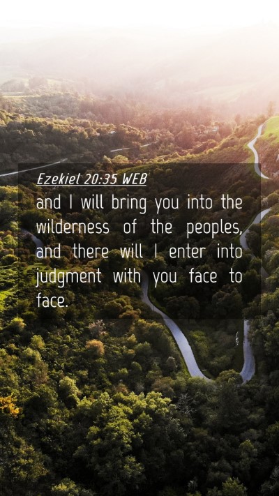 Picture 04 - Ezekiel 20:35 WEB Mobile Phone Wallpaper - and I will bring you into the wilderness of the - Mobile Bible Verse Wallpaper