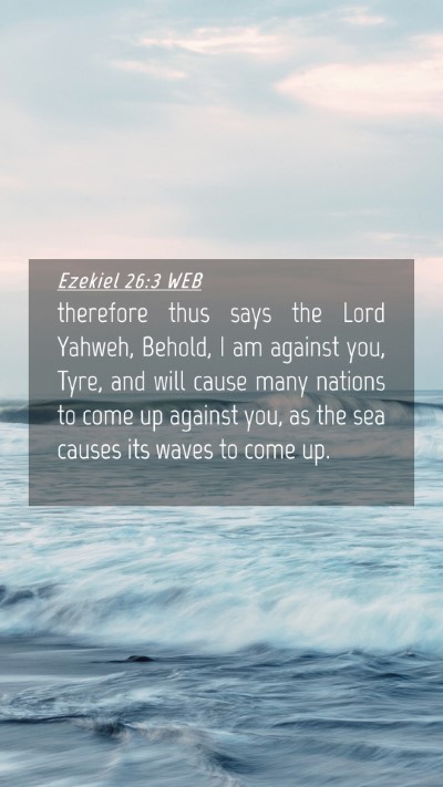 Picture 04 - Ezekiel 26:3 WEB Mobile Phone Wallpaper - therefore thus says the Lord Yahweh, Behold, I am - Mobile Bible Verse Wallpaper
