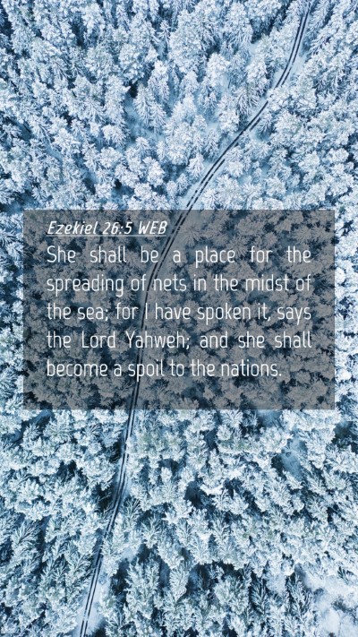 Picture 04 - Ezekiel 26:5 WEB Mobile Phone Wallpaper - She shall be a place for the spreading of nets in - Mobile Bible Verse Wallpaper