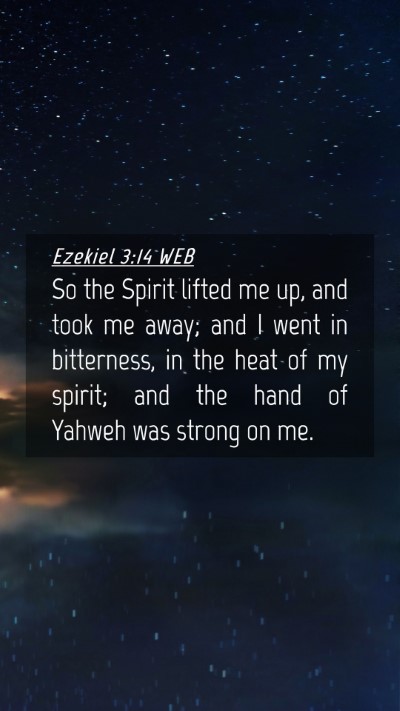 Picture 04 - Ezekiel 3:14 WEB Mobile Phone Wallpaper - So the Spirit lifted me up, and took me away; and - Mobile Bible Verse Wallpaper