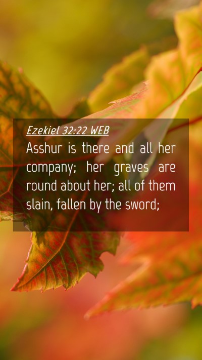 Picture 04 - Ezekiel 32:22 WEB Mobile Phone Wallpaper - Asshur is there and all her company; her graves - Mobile Bible Verse Wallpaper