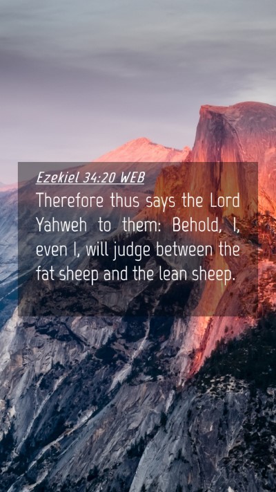 Picture 04 - Ezekiel 34:20 WEB Mobile Phone Wallpaper - Therefore thus says the Lord Yahweh to them: - Mobile Bible Verse Wallpaper