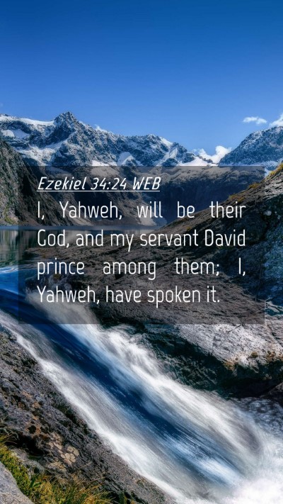 Picture 04 - Ezekiel 34:24 WEB Mobile Phone Wallpaper - I, Yahweh, will be their God, and my servant - Mobile Bible Verse Wallpaper