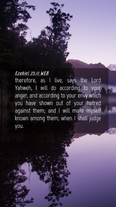 Picture 04 - Ezekiel 35:11 WEB Mobile Phone Wallpaper - therefore, as I live, says the Lord Yahweh, I - Mobile Bible Verse Wallpaper