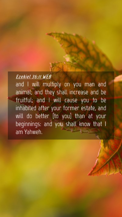 Picture 04 - Ezekiel 36:11 WEB Mobile Phone Wallpaper - and I will multiply on you man and animal; and - Mobile Bible Verse Wallpaper