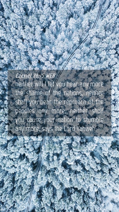 Picture 04 - Ezekiel 36:15 WEB Mobile Phone Wallpaper - neither will I let you hear any more the shame of - Mobile Bible Verse Wallpaper