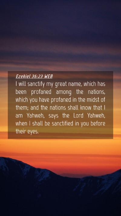 Picture 04 - Ezekiel 36:23 WEB Mobile Phone Wallpaper - I will sanctify my great name, which has been - Mobile Bible Verse Wallpaper