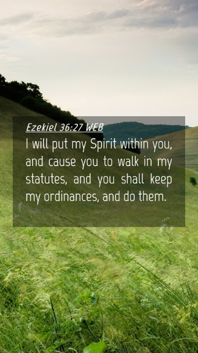 Picture 04 - Ezekiel 36:27 WEB Mobile Phone Wallpaper - I will put my Spirit within you, and cause you to - Mobile Bible Verse Wallpaper