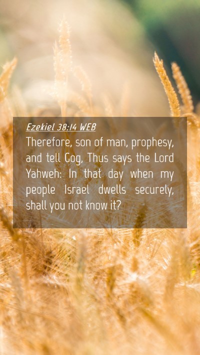 Picture 04 - Ezekiel 38:14 WEB Mobile Phone Wallpaper - Therefore, son of man, prophesy, and tell Gog, - Mobile Bible Verse Wallpaper