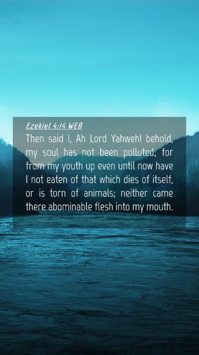 Picture 04 - Ezekiel 4:14 WEB Mobile Phone Wallpaper - Then said I, Ah Lord Yahweh! behold, my soul has - Mobile Bible Verse Wallpaper