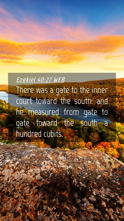 Picture 04 - Ezekiel 40:27 WEB Mobile Phone Wallpaper - There was a gate to the inner court toward the - Mobile Bible Verse Wallpaper
