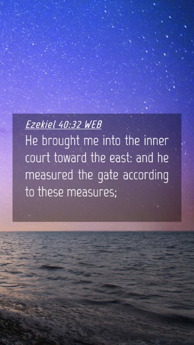 Picture 04 - Ezekiel 40:32 WEB Mobile Phone Wallpaper - He brought me into the inner court toward the - Mobile Bible Verse Wallpaper