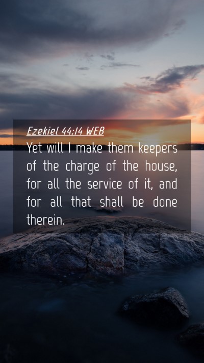 Picture 04 - Ezekiel 44:14 WEB Mobile Phone Wallpaper - Yet will I make them keepers of the charge of the - Mobile Bible Verse Wallpaper