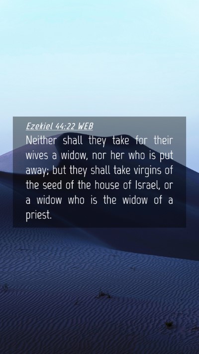 Picture 04 - Ezekiel 44:22 WEB Mobile Phone Wallpaper - Neither shall they take for their wives a widow, - Mobile Bible Verse Wallpaper