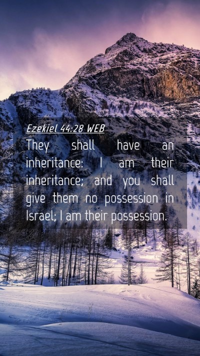 Picture 04 - Ezekiel 44:28 WEB Mobile Phone Wallpaper - They shall have an inheritance: I am their - Mobile Bible Verse Wallpaper