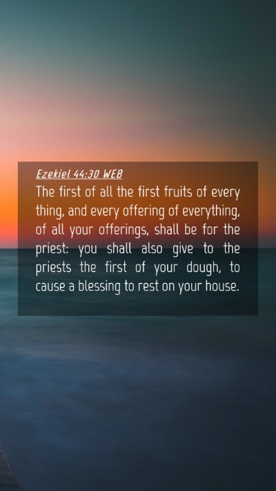Picture 04 - Ezekiel 44:30 WEB Mobile Phone Wallpaper - The first of all the first fruits of every thing, - Mobile Bible Verse Wallpaper