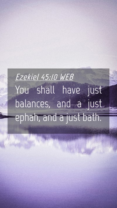 Picture 04 - Ezekiel 45:10 WEB Mobile Phone Wallpaper - You shall have just balances, and a just ephah, - Mobile Bible Verse Wallpaper