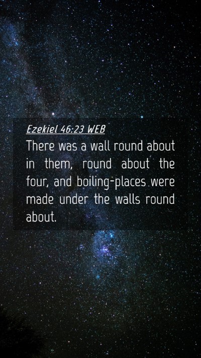 Picture 04 - Ezekiel 46:23 WEB Mobile Phone Wallpaper - There was a wall round about in them, round about - Mobile Bible Verse Wallpaper