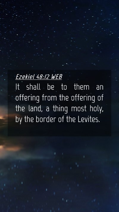 Picture 04 - Ezekiel 48:12 WEB Mobile Phone Wallpaper - It shall be to them an offering from the offering - Mobile Bible Verse Wallpaper
