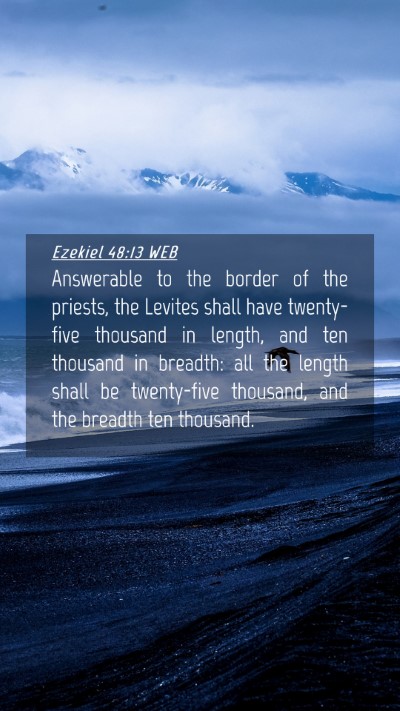 Picture 04 - Ezekiel 48:13 WEB Mobile Phone Wallpaper - Answerable to the border of the priests, the - Mobile Bible Verse Wallpaper