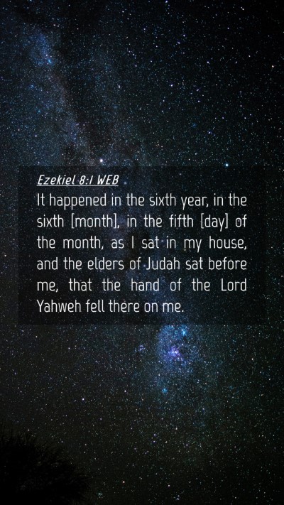 Picture 04 - Ezekiel 8:1 WEB Mobile Phone Wallpaper - It happened in the sixth year, in the sixth - Mobile Bible Verse Wallpaper