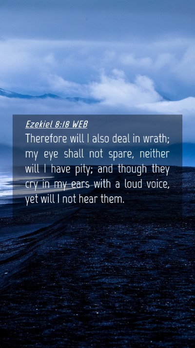 Picture 04 - Ezekiel 8:18 WEB Mobile Phone Wallpaper - Therefore will I also deal in wrath; my eye shall - Mobile Bible Verse Wallpaper