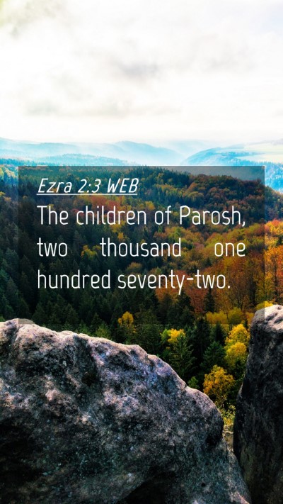 Picture 04 - Ezra 2:3 WEB Mobile Phone Wallpaper - The children of Parosh, two thousand one hundred - Mobile Bible Verse Wallpaper