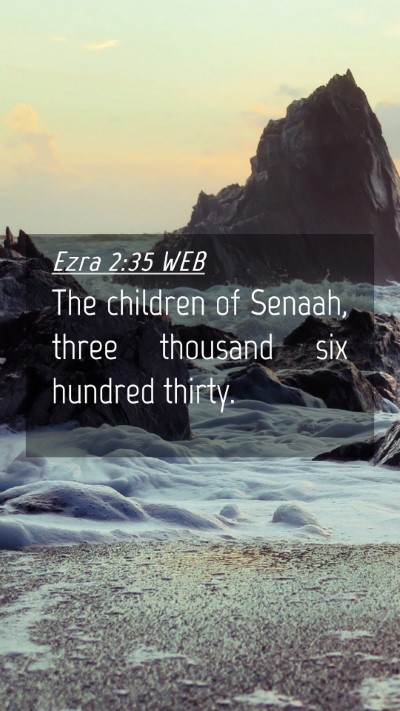 Picture 04 - Ezra 2:35 WEB Mobile Phone Wallpaper - The children of Senaah, three thousand six - Mobile Bible Verse Wallpaper