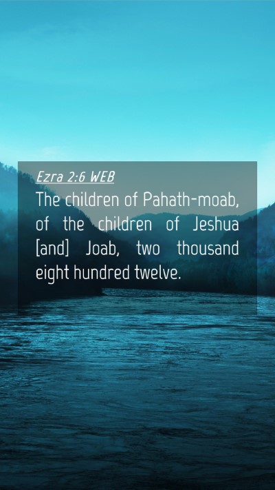 Picture 04 - Ezra 2:6 WEB Mobile Phone Wallpaper - The children of Pahath-moab, of the children of - Mobile Bible Verse Wallpaper