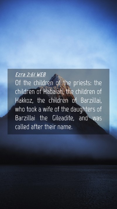 Picture 04 - Ezra 2:61 WEB Mobile Phone Wallpaper - Of the children of the priests: the children of - Mobile Bible Verse Wallpaper