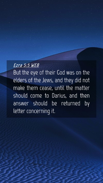 Picture 04 - Ezra 5:5 WEB Mobile Phone Wallpaper - But the eye of their God was on the elders of the - Mobile Bible Verse Wallpaper