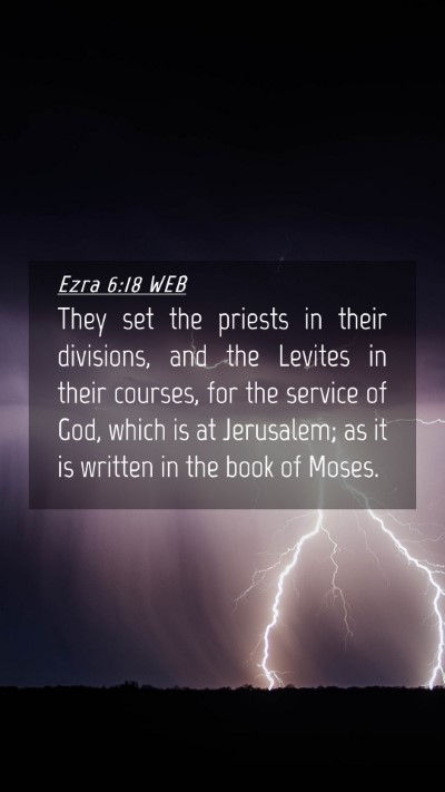 Picture 04 - Ezra 6:18 WEB Mobile Phone Wallpaper - They set the priests in their divisions, and the - Mobile Bible Verse Wallpaper