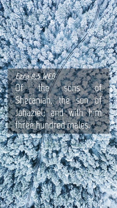 Picture 04 - Ezra 8:5 WEB Mobile Phone Wallpaper - Of the sons of Shecaniah, the son of Jahaziel; - Mobile Bible Verse Wallpaper