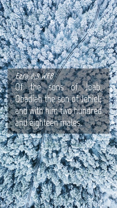 Picture 04 - Ezra 8:9 WEB Mobile Phone Wallpaper - Of the sons of Joab, Obadiah the son of Jehiel; - Mobile Bible Verse Wallpaper