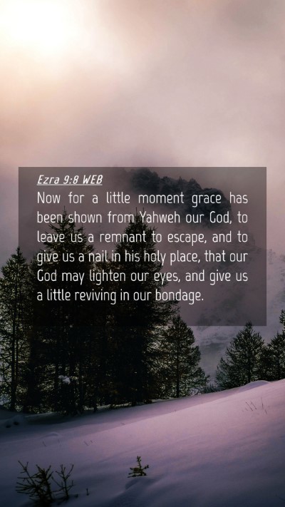 Picture 04 - Ezra 9:8 WEB Mobile Phone Wallpaper - Now for a little moment grace has been shown from - Mobile Bible Verse Wallpaper