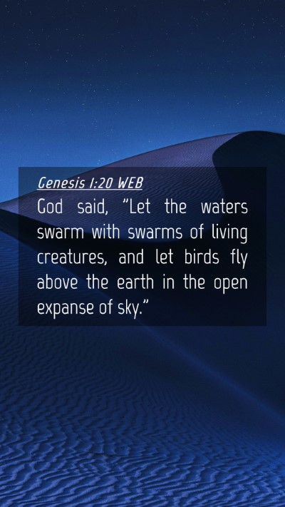 Picture 04 - Genesis 1:20 WEB Mobile Phone Wallpaper - God said, 