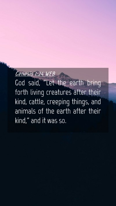 Picture 04 - Genesis 1:24 WEB Mobile Phone Wallpaper - God said, 