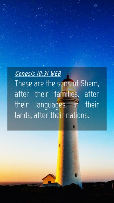 Picture 04 - Genesis 10:31 WEB Mobile Phone Wallpaper - These are the sons of Shem, after their families, - Mobile Bible Verse Wallpaper