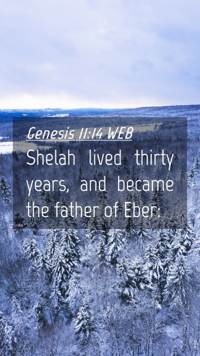 Picture 04 - Genesis 11:14 WEB Mobile Phone Wallpaper - Shelah lived thirty years, and became the father - Mobile Bible Verse Wallpaper