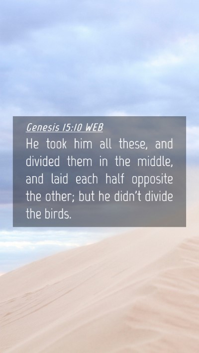 Picture 04 - Genesis 15:10 WEB Mobile Phone Wallpaper - He took him all these, and divided them in the - Mobile Bible Verse Wallpaper