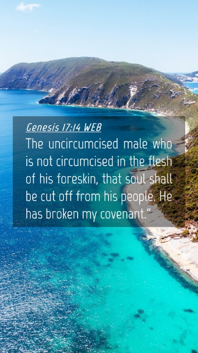 Picture 04 - Genesis 17:14 WEB Mobile Phone Wallpaper - The uncircumcised male who is not circumcised in - Mobile Bible Verse Wallpaper