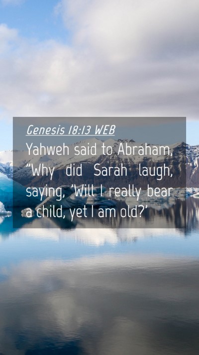 Picture 04 - Genesis 18:13 WEB Mobile Phone Wallpaper - Yahweh said to Abraham, 
