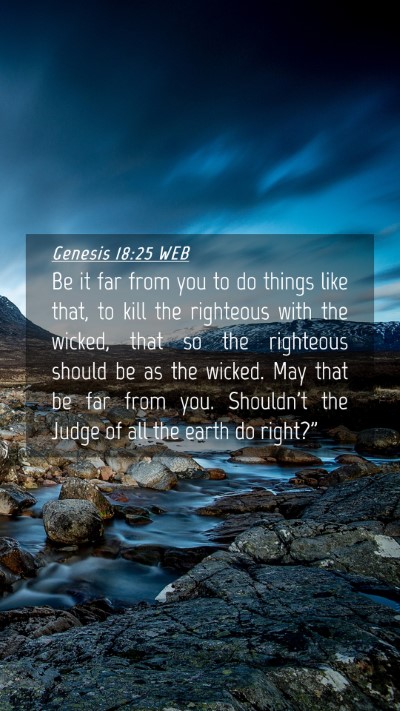 Picture 04 - Genesis 18:25 WEB Mobile Phone Wallpaper - Be it far from you to do things like that, to - Mobile Bible Verse Wallpaper