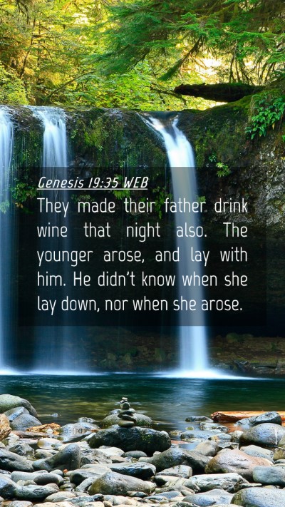 Picture 04 - Genesis 19:35 WEB Mobile Phone Wallpaper - They made their father drink wine that night - Mobile Bible Verse Wallpaper