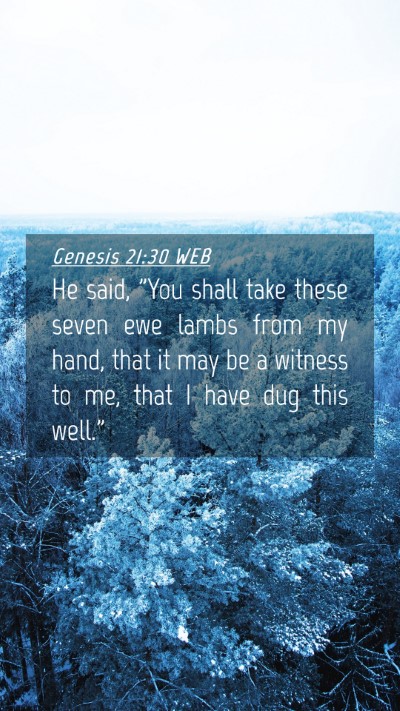 Picture 04 - Genesis 21:30 WEB Mobile Phone Wallpaper - He said, 